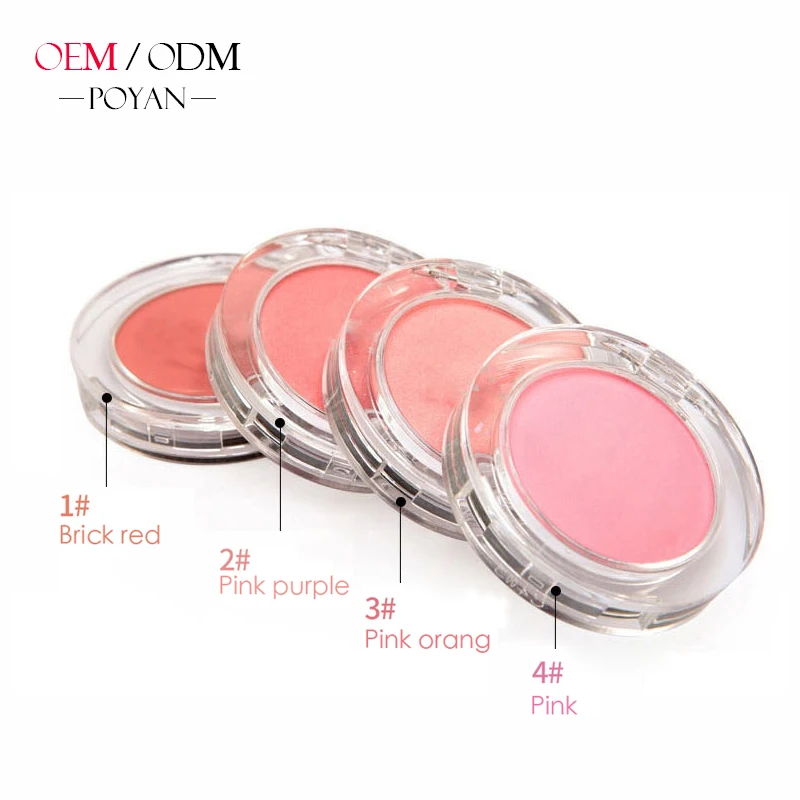 Plastic Container Ice Cream Single Color No Brush Makeup Baked Blush Makeup Blusher Pressed Blush Powder Cheek Cosmetic 12000pcs