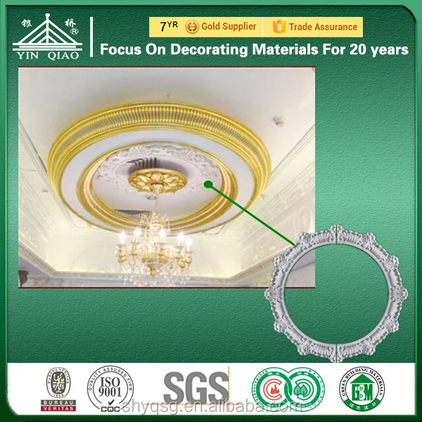 For living room gypsum plaster decorative molding ceiling centre ceiling rose