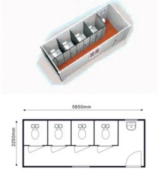 prefab sandwich panel flat pack ablution container ablution unit design