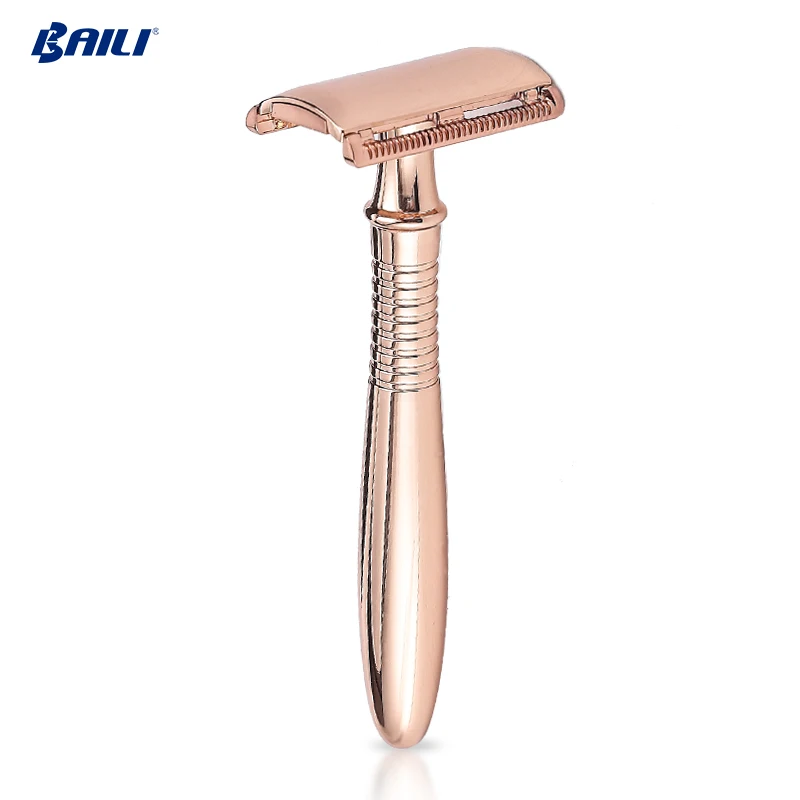 Baili Безопасная бритва с двойным краем металлическая экологически чистая для женщин роскошный подарок OEM
