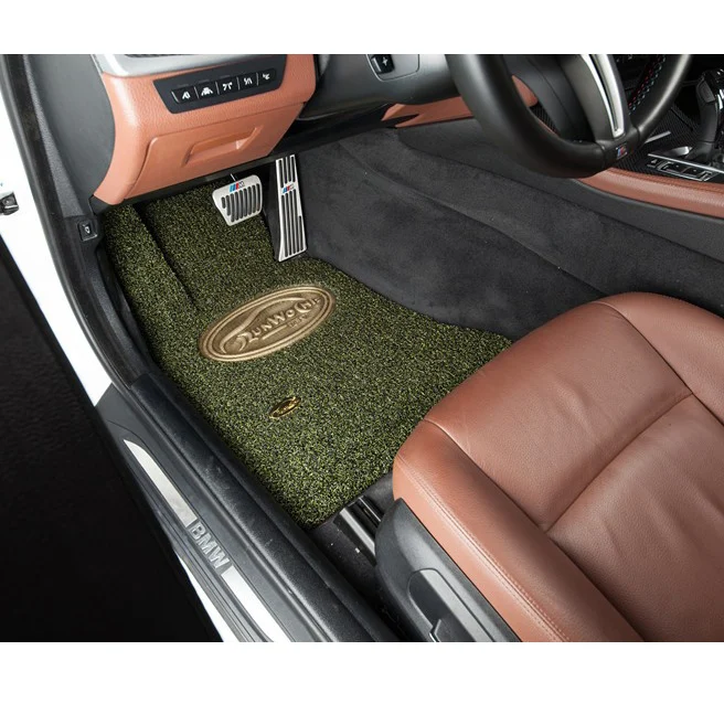 antislip PVC coil car mat roll set- double colors