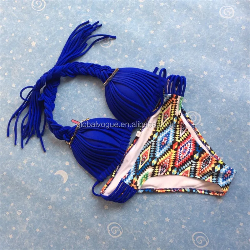 2017 new swimsuit rope printing bikini swimming suit sexy hot hot sexi girls bikini model sexi swimsuits