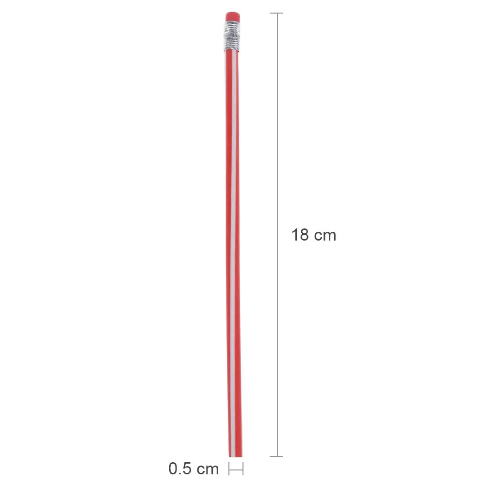 Multi Colored Striped Magic Pencil With Eraser,12 Inches long Soft Bendy Flexible For Kids-Great Fun Gift For Students