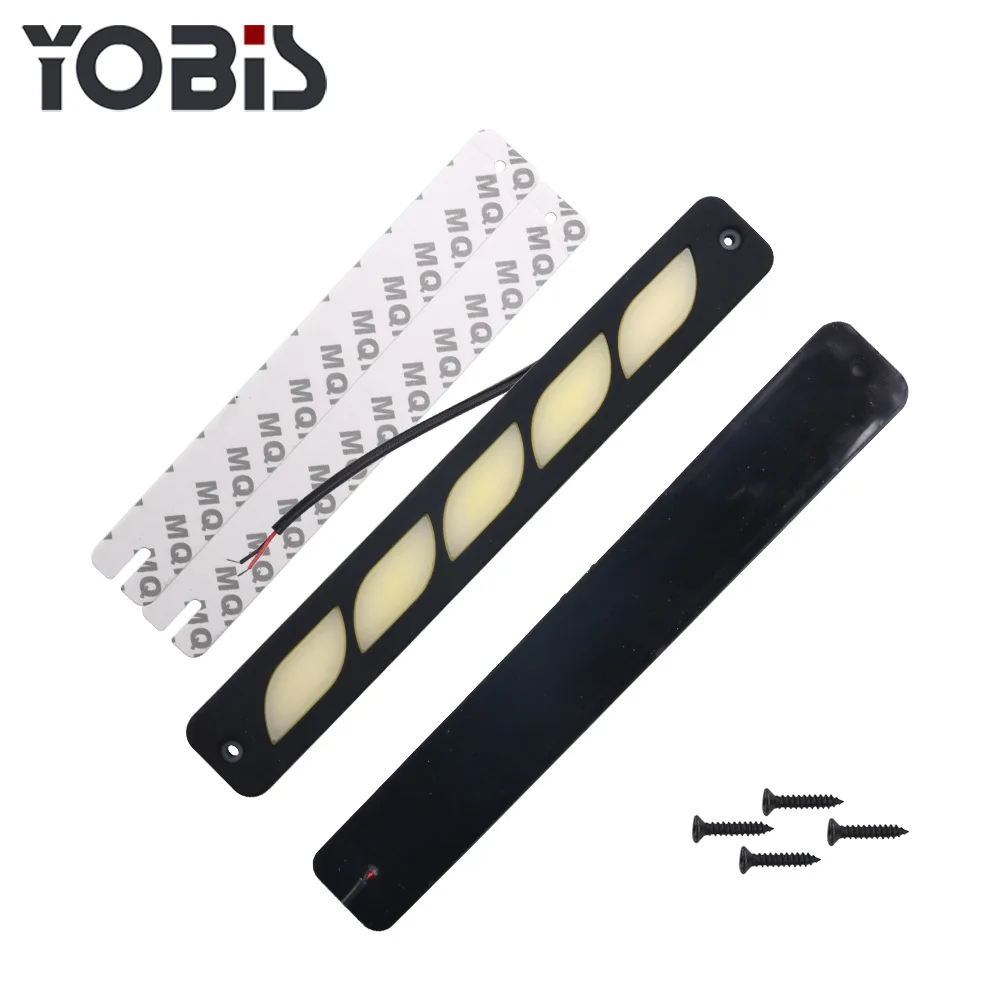 Одноцветная Гибкая автомобильная лампа Yobis, водонепроницаемое освещение для грузовика, дневные ходовые огни, светодиодные дневные ходовые огни для автомобиля, универсальные