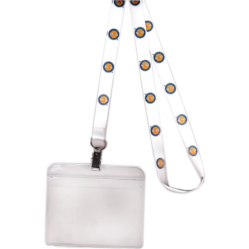 
F069 Badge Holder Type PVC ID card badge features with custom printed lanyard for promotion 