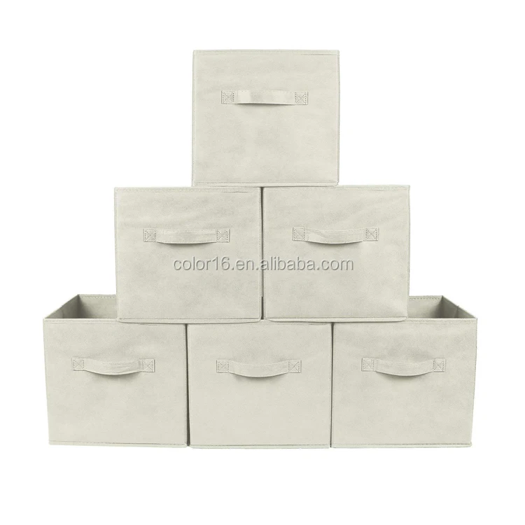 reusable storage box foldable cloth organizer storage  bin  multifunction non-woven Drawer Basket Clothes Storage cube kit