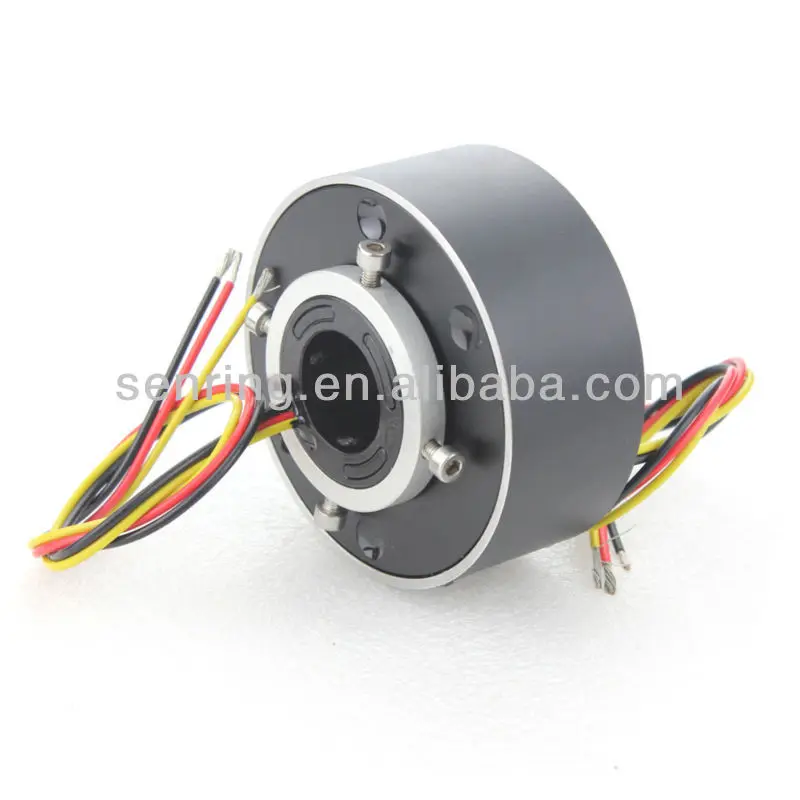 Electrical conductive slip ring 2 wires 10A with hole size 25.4mm of through bore slip ring