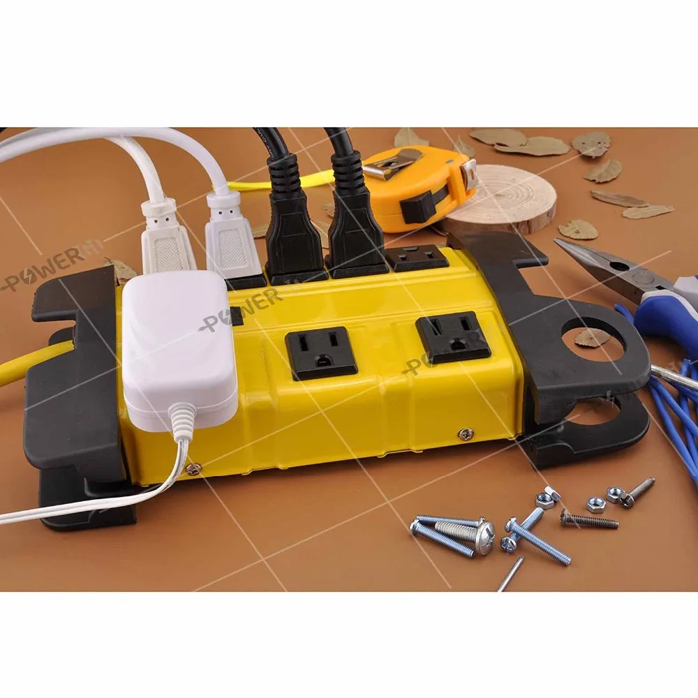 2 Prong AC Power Wall Plug On / Off Switch Tap Adapter Surge protector