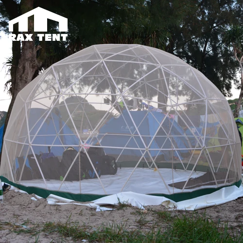 RAX TENT 3.6M small plastic igloo dome house for family resort and glamping with PVC bars and Cover