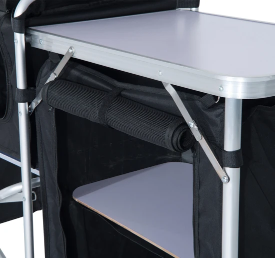 Portable collapsible easy-to-carry cooking table multifunctional camping picnic kitchen cabinet