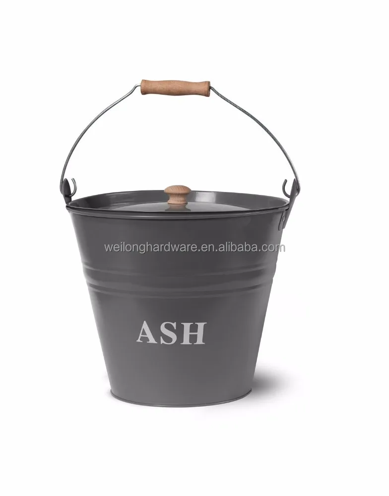 Coal Fire Grey Coal Bucket Fireside Fireplace Wood Burner Accessories Coal Bucket Wood Holder Kindling Bucket