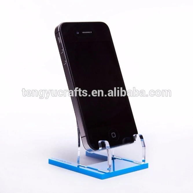
plexiglass clear counter top display stand holder rack acrylic cellphone store displays 