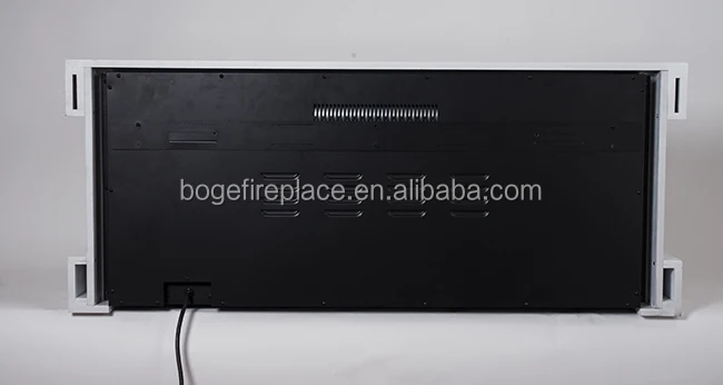 Electric Fire Multi Function Remote Control with white MDF Mantel and Floor Standing Base