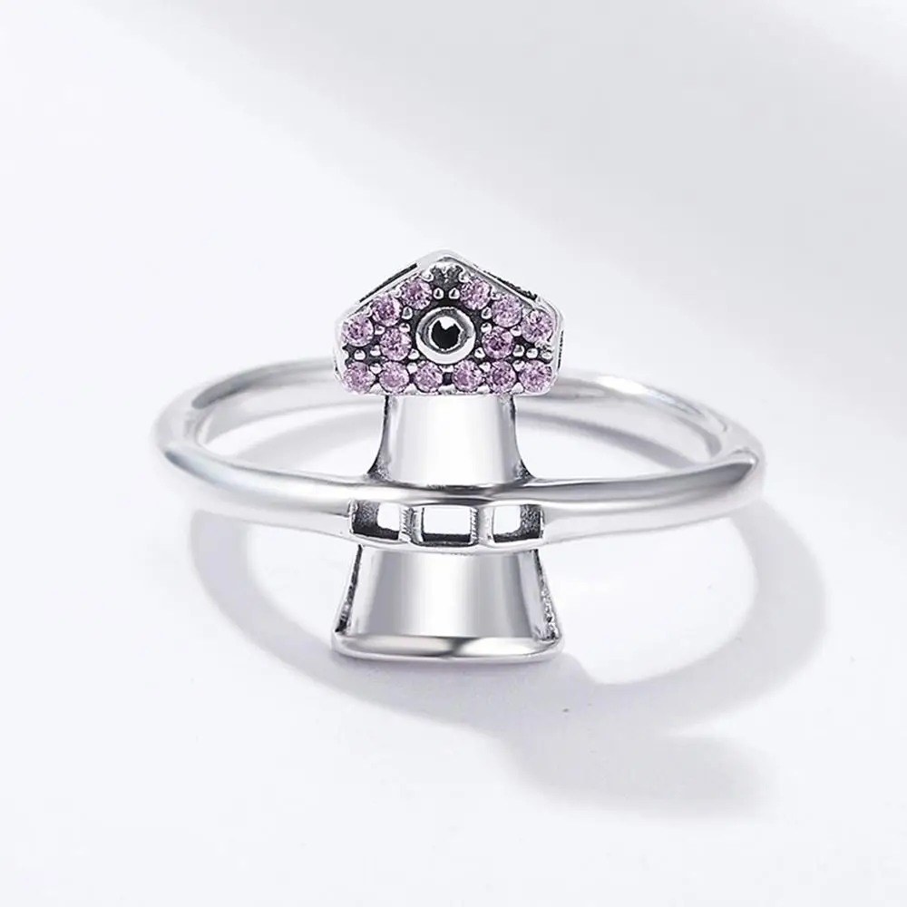 Sterling Silver s925 Ladies Zircon Ring Trend Fashion Beacon SCR210
