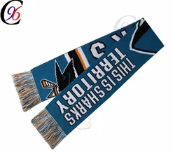 Woven crochet football fan sport scarf