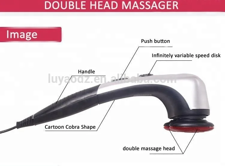 Powerful dual head handy body massager deep tissue percussion handheld massager LY-614A