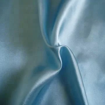 Китайский поставщик синяя однотонная имитация шелка атласная ткань для дам