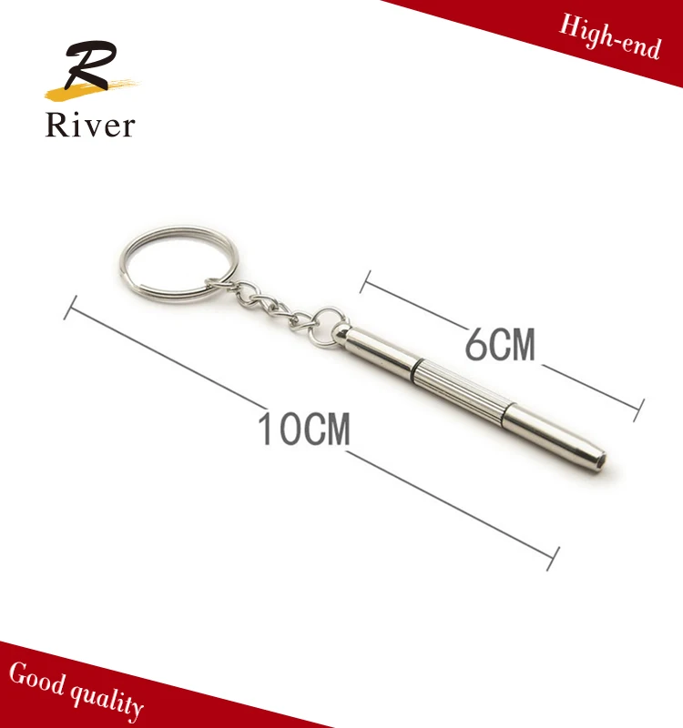 copper 3 in 1 mini screwdriver keychain