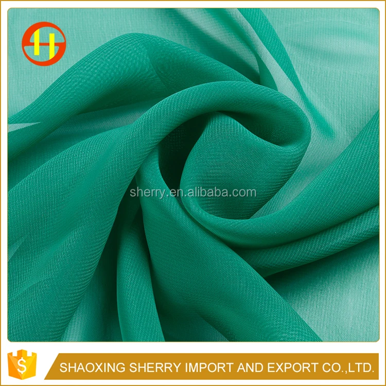 Wholesale dyed 100% polyester twist dobby georgette fabric for women dress and suit