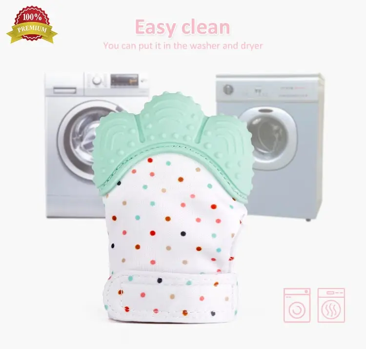 Promotion Eco Friendly Chew Baby Silicone Teether Mitten