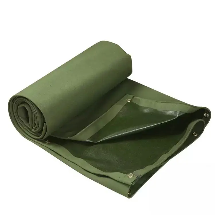 High Quality Green Organic Silicon Hurricane Tarps Canvas