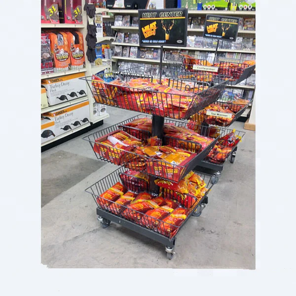 Metal Wire display stand metal display rack for chips