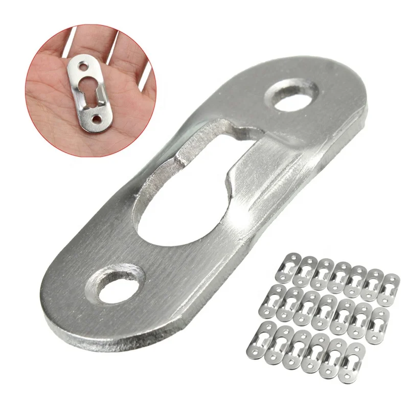 
20pcs/Set Picture Hangers 44mmX16mm Metal Keyhole Hanger Fasteners for Picture Photo Frame Furniture Cabinet Accessory 