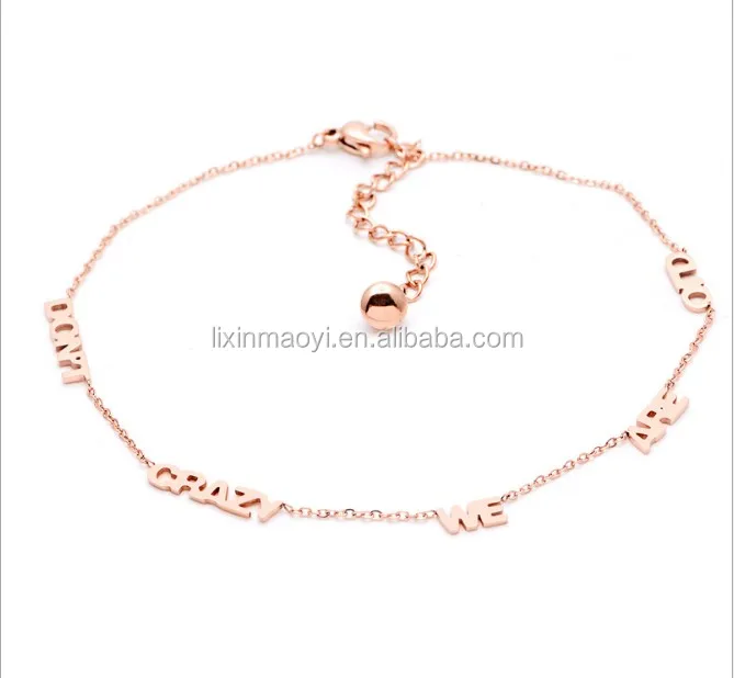 Very Graceful Fashion Stainless Steel Anklet With Charm For Women