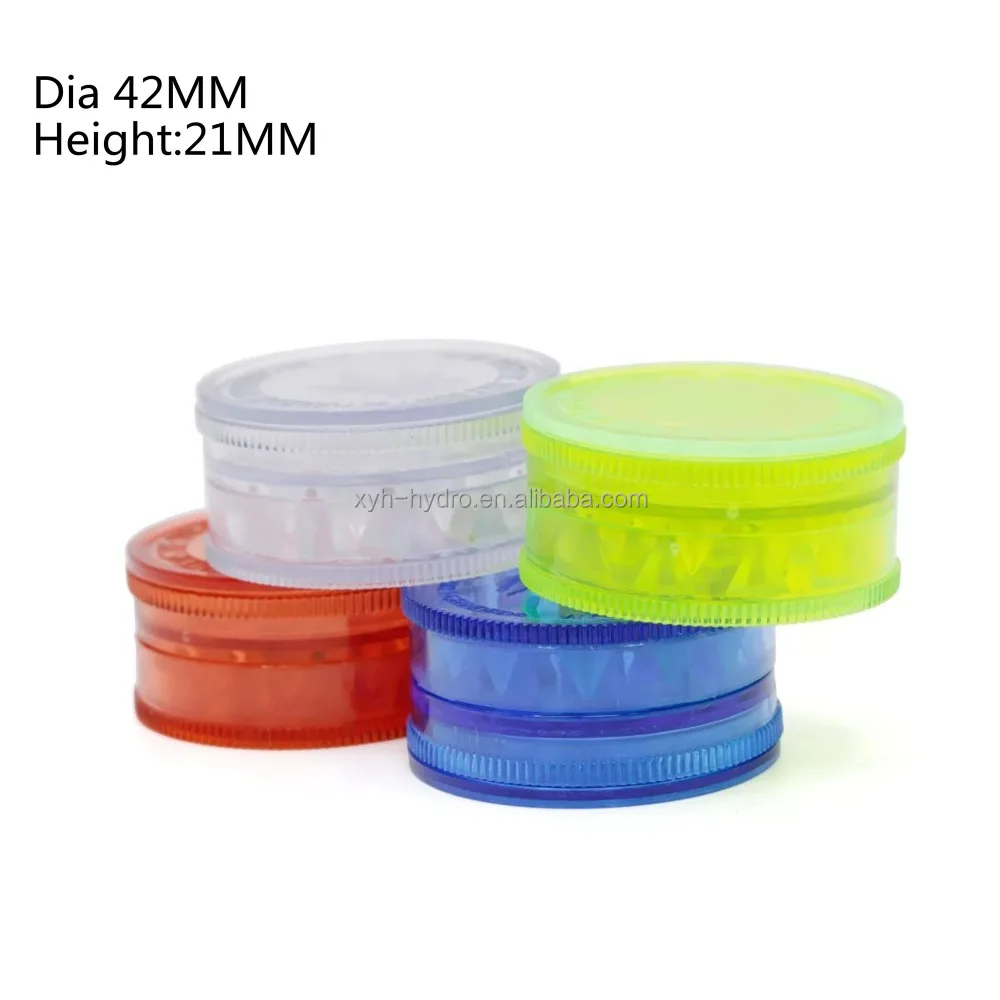 
New Arrival 3layers Dia 42mm Wholesale Colorful Plastic Display Box Packing Herb Grinder 