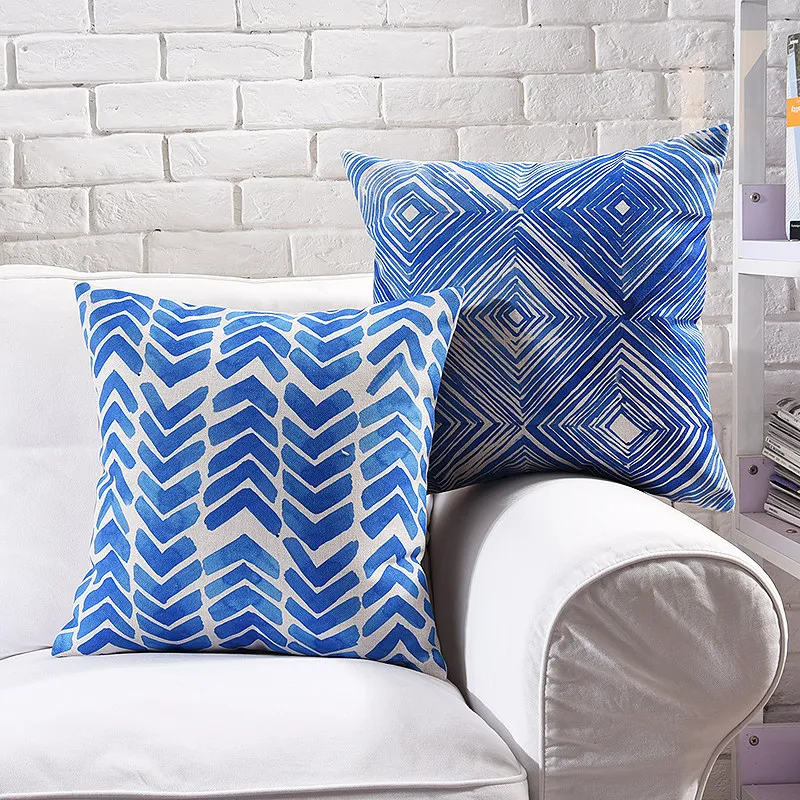 High Quality Mediterranean style geometrical pattern pillow case decorative for home decor