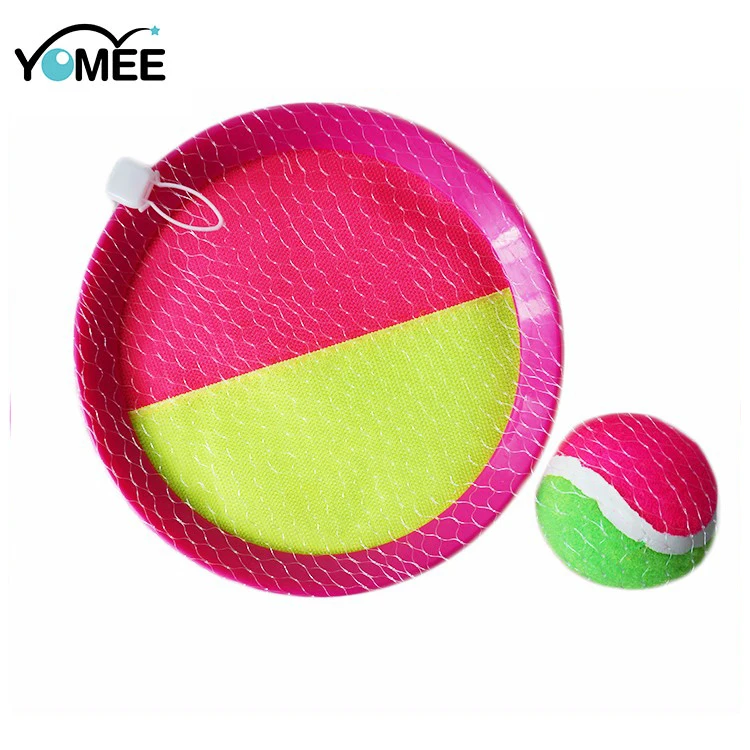 Wholesale Hook and Loop Fastener Beach Ball  Game Catch Set Ball With Foam Ball