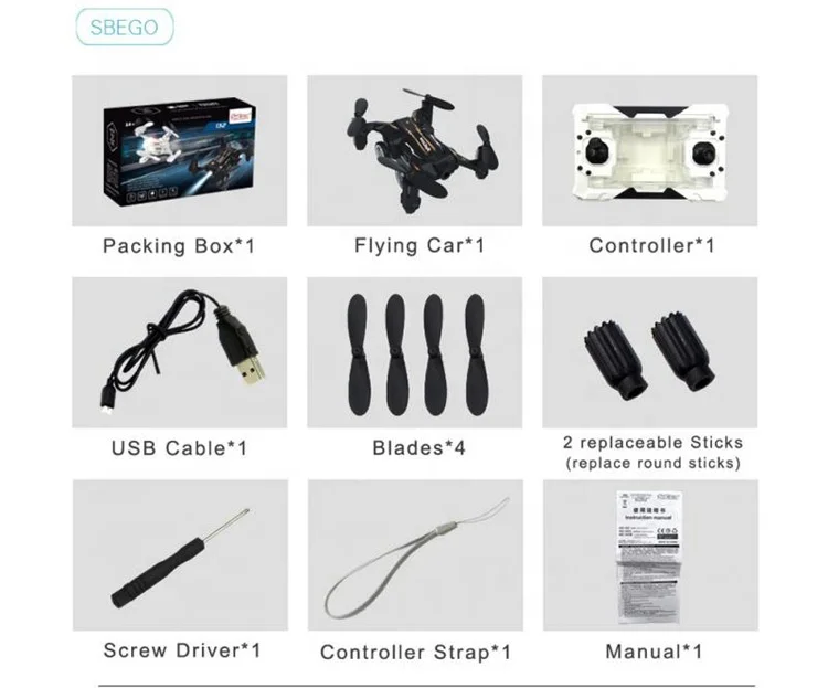 2019 New mini pocket flying drone car toy rc toys wholesale factory china