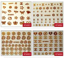 2 Sheet 3D gilded nail stickers affixed nail polish does not fade nail supplies wholesale XF6050