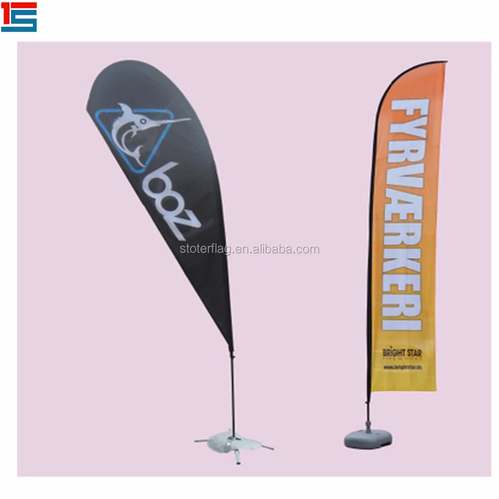 
Flying Style and Fiberglass Flagpole outside beach flags 