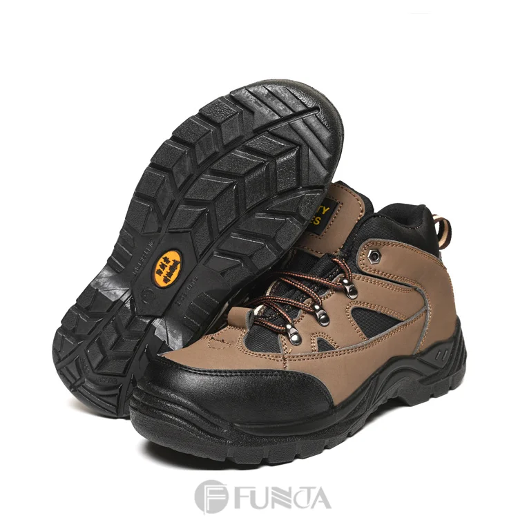 FUNTA Nubuck Leather Dubai Good Prices Mid Cut Woodland Safety Shoes