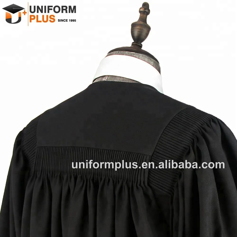 Wholesale premium UK Australia long sleeve black toga master graduation gown