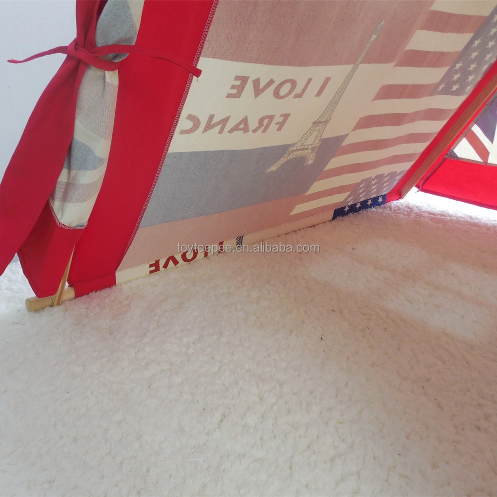 
Canvas Cotton Kids A-Frame Teepee Playhouse Tent 