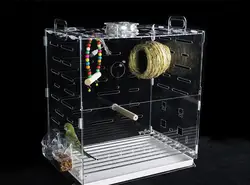 Transparent acrylic bird cage pet cages