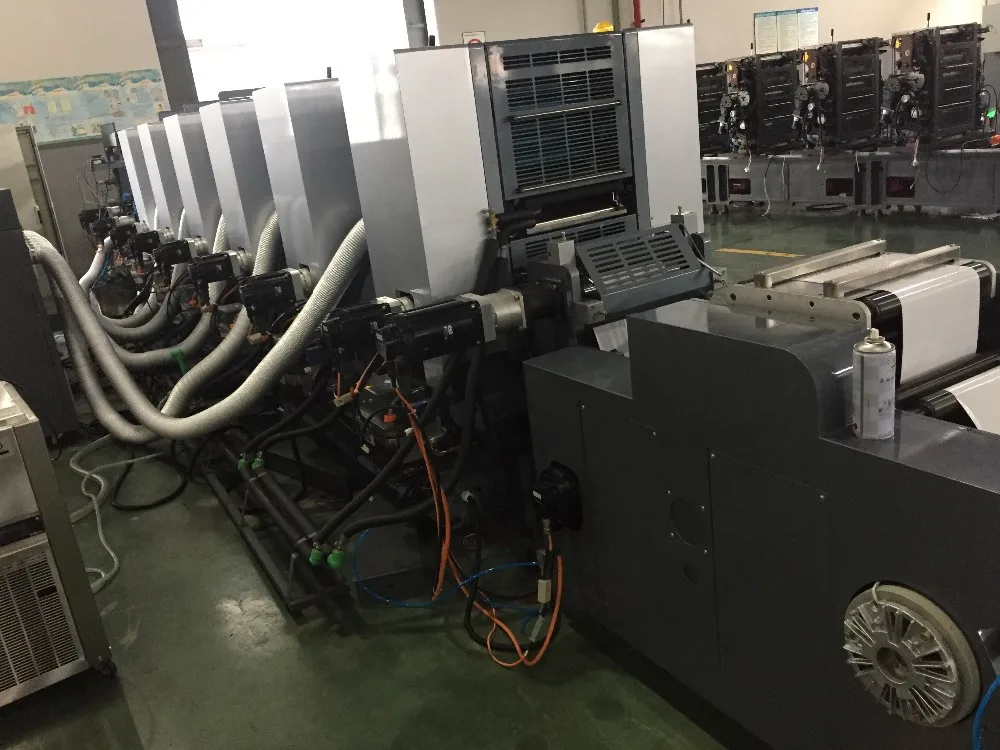 Intermittent label offset printing machine ZX-320 dry curved offset printer