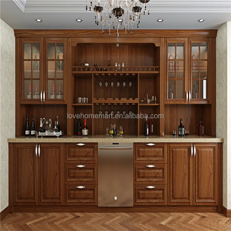 wood furniture wine cabinet for home decoration