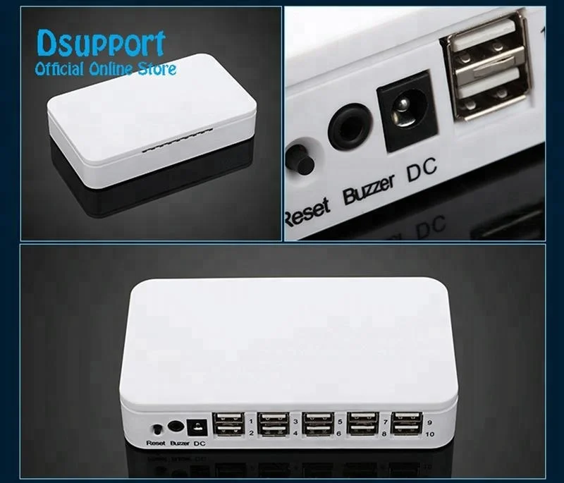 10 Ports Mobile Phone Tablet PC Anti Theft Burglar Device Phone Alarm Charging Security Display Stand Mobile Phone Security Box