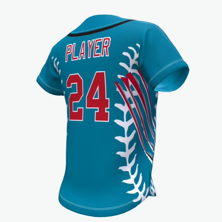 custom sublimation digital printing baseball jersey