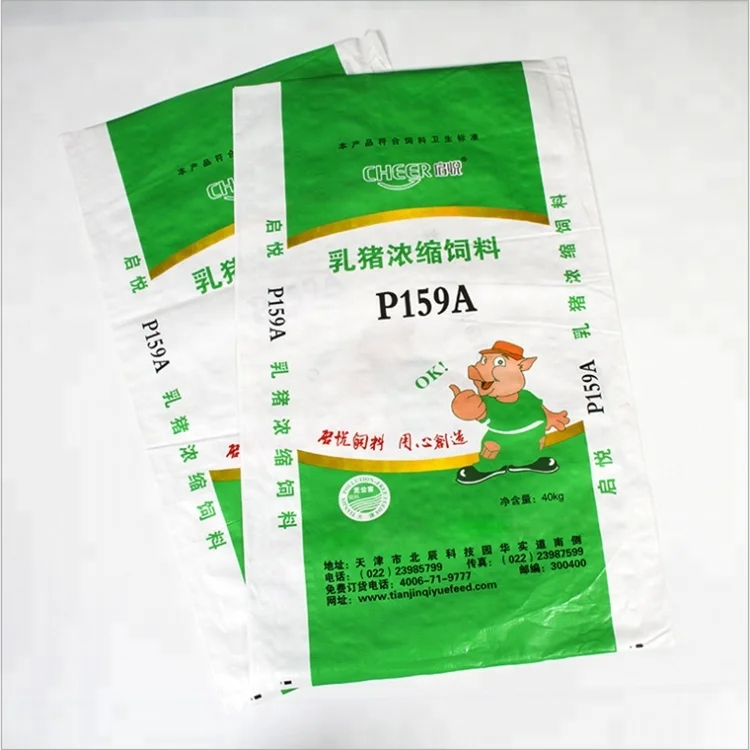 25kg Feed Packaging Laminated Recycled PP Woven Bag
