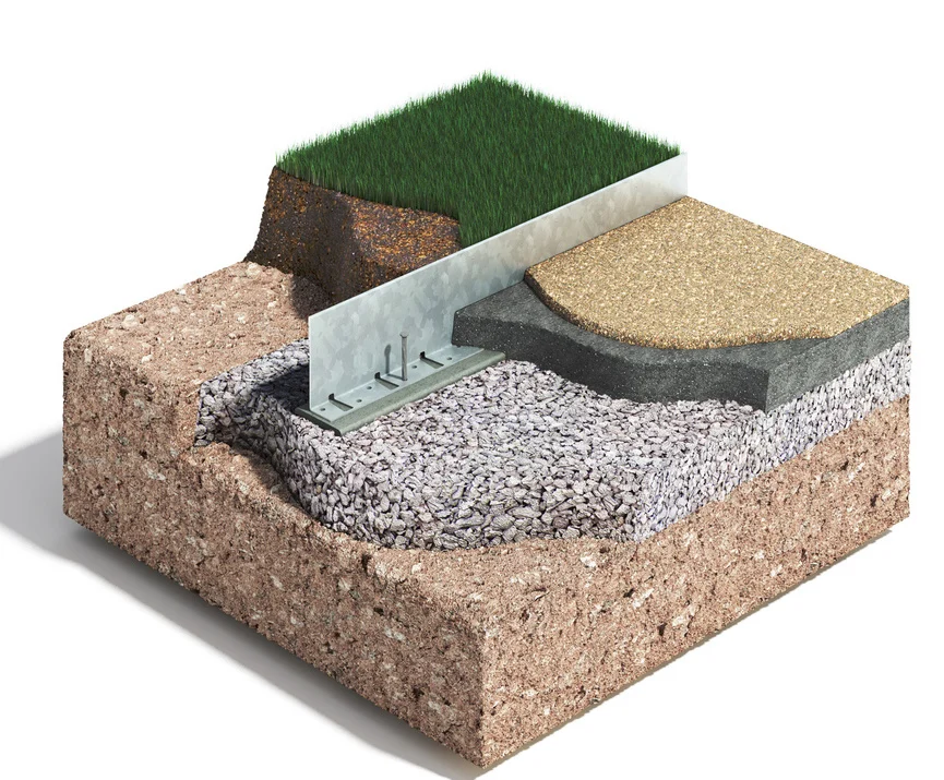 Metal lawn edging Weathering CORTEN Steel for garden