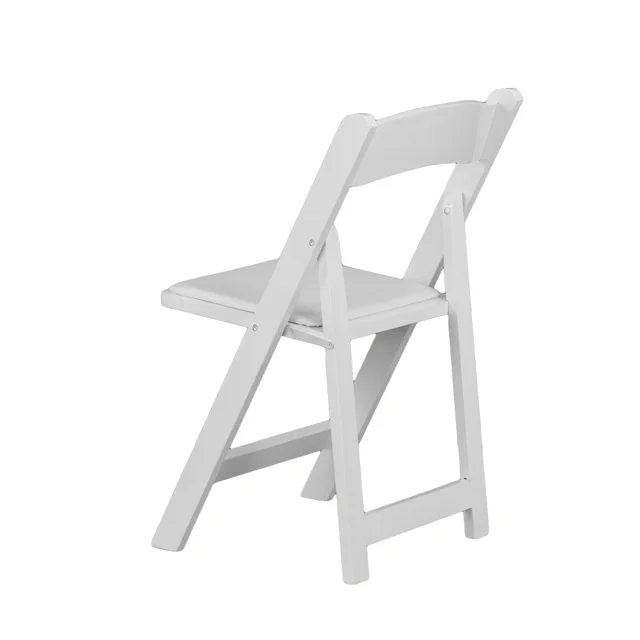 Factory Price America Resin Folding Padded White Chair For Event And Weddings Rental
