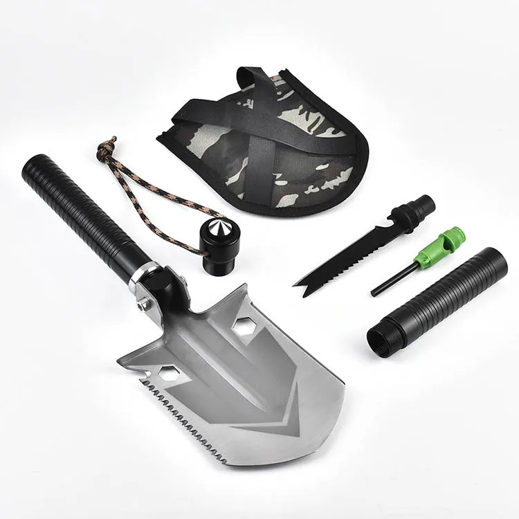 Wholesale Small Stainless Steel Spade Multifunction Outdoor Camping Metal Folding Shovel