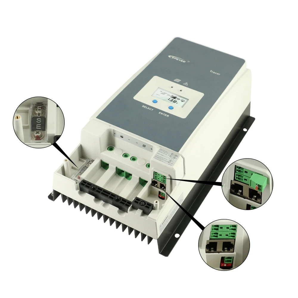 EPever 50A MPPT Solar Charge Controller12V 24V 36V 48V Auto With Max PV 200V Input Real-time Recording Solar Controller
