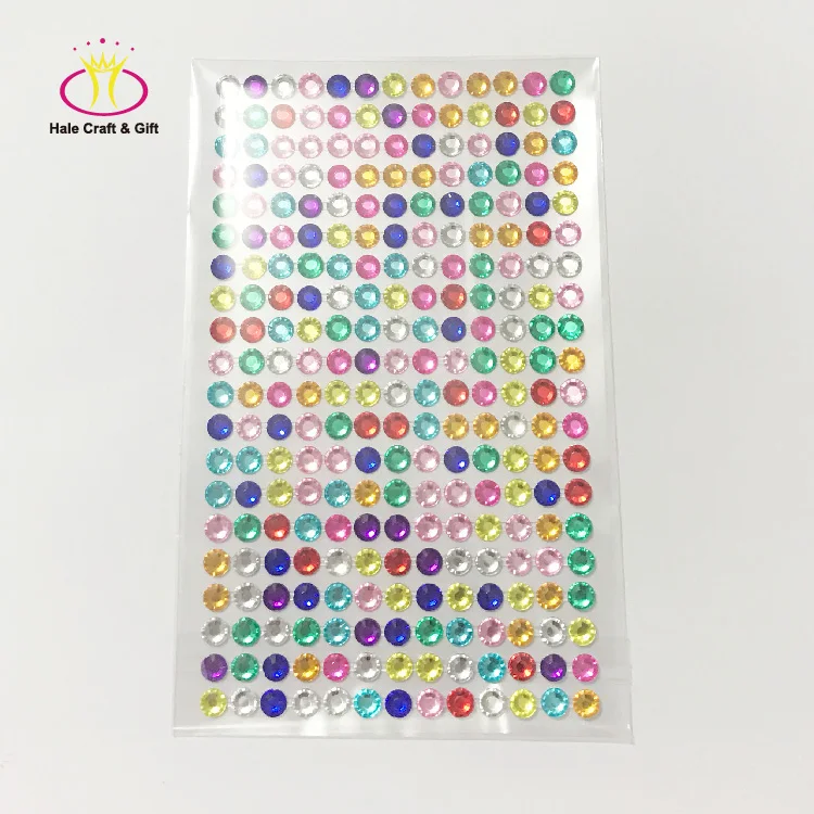 High Quality Face Body Gem Acrylic Stone Crystal Rhinestone Craft Sticker Sheets