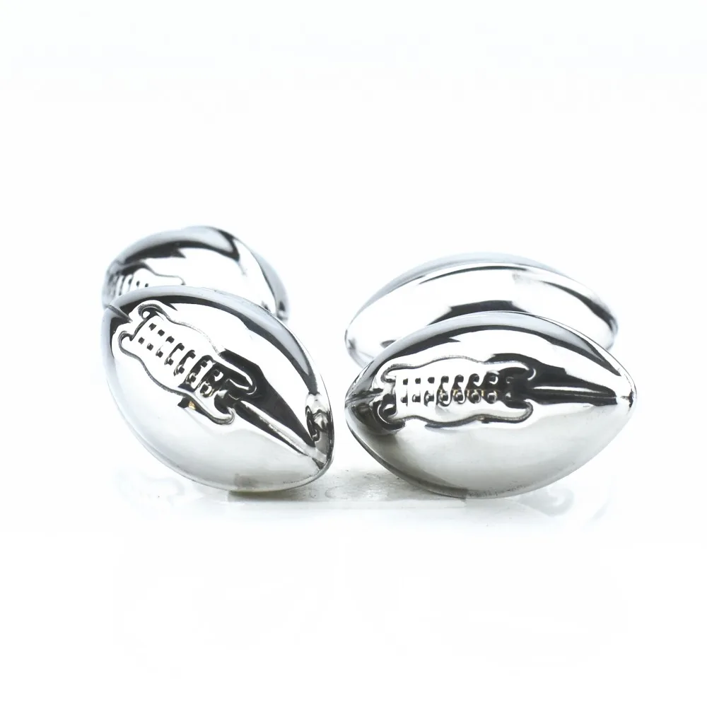 Rugby Shaped Stainless Steel Ice Cubes Ice Rocks 4pcs Silver Bar Accessories Metal Customer Logo Cooling Accessories Football