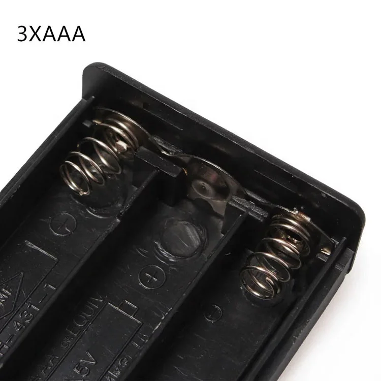 3AAA Three quarters 18650 3.7V Lithium Battery Holder with cap